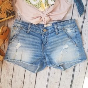 BKE denim cutoff shorts